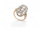 Bague 48 Bague marquise navette en or rose 18k et platine, 17 diamants 3,4 ct 58 Facettes 270710