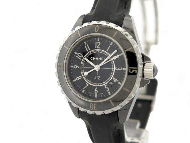 Montre Chanel - Montre J12 H5695 quartz 33 mm en céramique 58 Facettes 270890