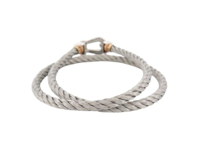 Bracelet FRED Grand Force 10 - Bracelet double tour en or blanc 18K et diamants 58 Facettes 271155