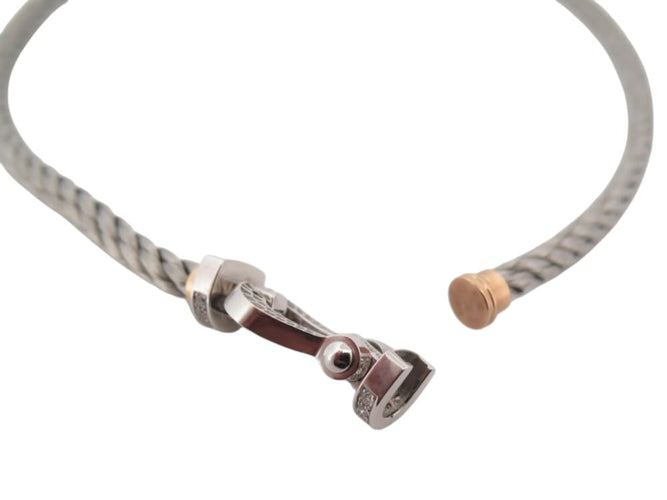 Bracelet FRED Grand Force 10 - Bracelet double tour en or blanc 18K et diamants 58 Facettes 271155