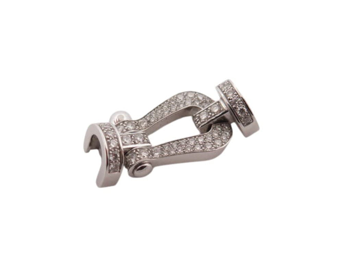 Bracelet FRED Grand Force 10 - Bracelet double tour en or blanc 18K et diamants 58 Facettes 271155