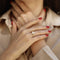 Bague 53 Solitaire - Bague en or jaune 18 carats avec diamant 3,04 ct et pavage 58 Facettes FB10500