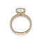 Bague 53 Solitaire - Bague en or jaune 18 carats avec diamant 3,04 ct et pavage 58 Facettes FB10500