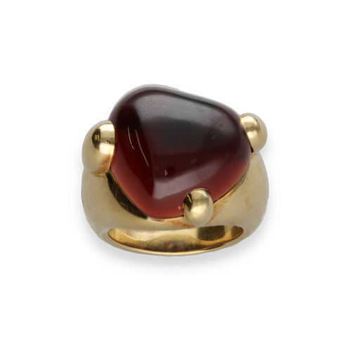 Bague 48 Pomellato Griffe - Bague en or jaune 18 carats et grenat, taille 48 58 Facettes FB11037