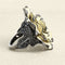Bague 55 Lydia Courteille - Bague Fleur de Camélia en or noir et diamants noirs 58 Facettes 61E00229