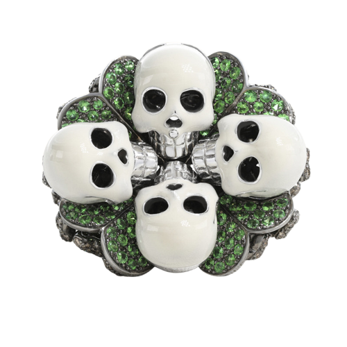 Lydia Courteille Catacombes - Bague en or gris et diamants