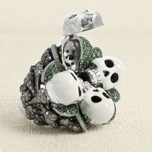 Bague 53 Lydia Courteille - Bague Catacombes en or gris et diamants 58 Facettes 61E00230