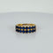 Bague 54 Bague vintage en or jaune 14k sertie de saphirs bleus 58 Facettes 2602001