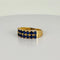 Bague 54 Bague vintage en or jaune 14k sertie de saphirs bleus 58 Facettes 2602001
