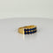 Bague 54 Bague vintage en or jaune 14k sertie de saphirs bleus 58 Facettes 2602001