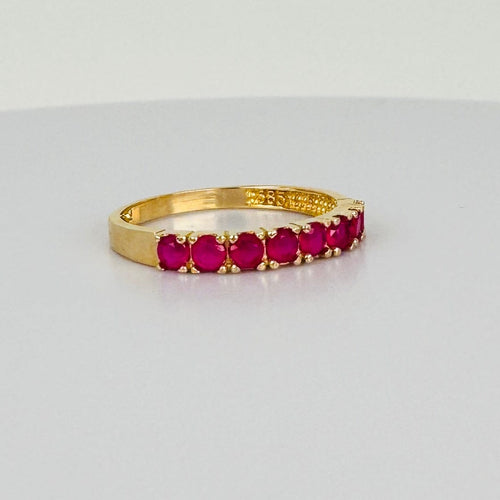 Bague 54 Bague vintage en or jaune 14 carats et rubis 58 Facettes 2601099