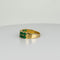 Bague 52 Bague vintage en or jaune 14k sertie d’émeraudes rondes 58 Facettes 2601022