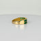 Bague 52 Bague vintage en or jaune 14k sertie d’émeraudes rondes 58 Facettes 2601022