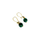 Boucles d'oreilles Boucles d'oreilles vintage en or jaune et malachite verte 58 Facettes 2505019