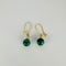 Boucles d'oreilles Boucles d'oreilles vintage en or jaune et malachite verte 58 Facettes 2505019