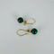 Boucles d'oreilles Boucles d'oreilles vintage en or jaune et malachite verte 58 Facettes 2505019