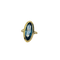 Bague 51 Bague vintage en or jaune 14 carats et topaze bleue 58 Facettes 2512021