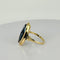 Bague 51 Bague vintage en or jaune 14 carats et topaze bleue 58 Facettes 2512021