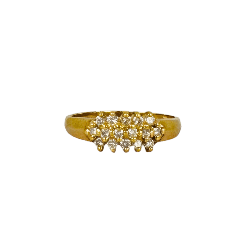 Bague 62 Bague vintage en or jaune 18k et diamants 58 Facettes 2601018
