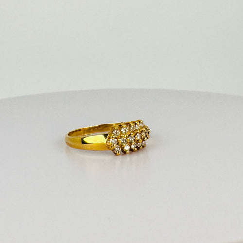Bague 62 Bague vintage en or jaune 18k et diamants 58 Facettes 2601018