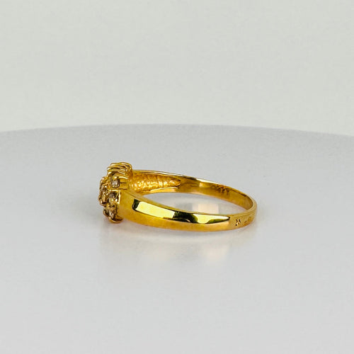 Bague 62 Bague vintage en or jaune 18k et diamants 58 Facettes 2601018