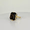 Bague 54 Bague vintage en or jaune 14k avec quartz fumé 58 Facettes 2512029