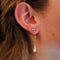 Boucles d'oreilles Boucles d’oreilles pendantes vintage en or jaune 14k et quartz blanc 58 Facettes 2508003