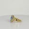 Bague 56 Bague vintage en or jaune 18 carats avec topaze bleue 58 Facettes 2501010