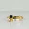 Bague 55 Bague Toi & Moi vintage en or jaune 18 carats, saphir et diamant 58 Facettes 2410029