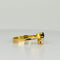 Bague 55 Bague Toi & Moi vintage en or jaune 18 carats, saphir et diamant 58 Facettes 2410029