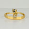 Bague 55 Bague Toi & Moi vintage en or jaune 18 carats, saphir et diamant 58 Facettes 2410029