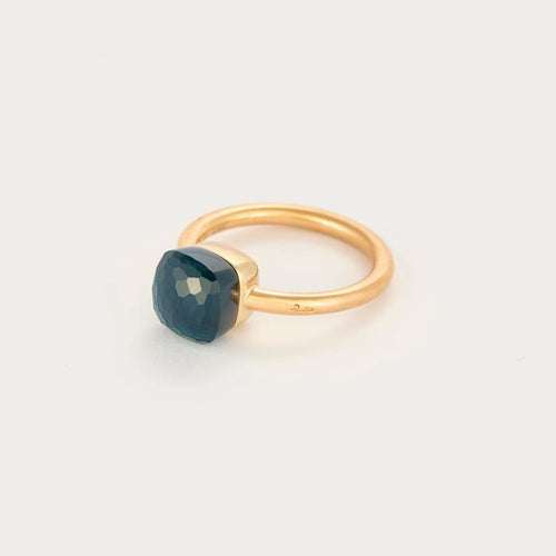 Bague 51.5 Pomellato Nudo - Bague en or rose 18K et topaze bleu London 58 Facettes 58FC31-3