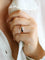 Bague 53.5 Bague jonc en or rose 18 carats avec diamant taille ancienne 0,40 ct 58 Facettes 1176.4