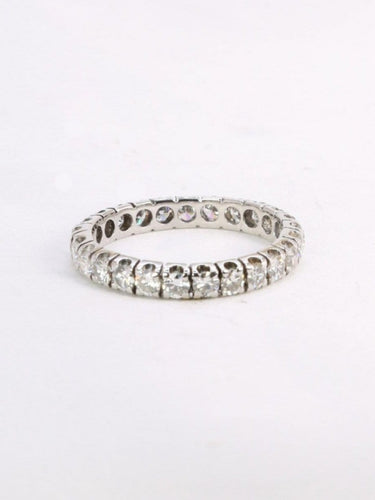 Bague 55 Alliance or blanc diamants 1,5 carat 58 Facettes 1022.10