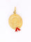 Pendentif Pendentif charm chapeau canotier vintage en or jaune 18 carats, émail rouge 58 Facettes 1098.26