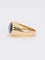 Bague 59.5 Bague jonc cocktail en or jaune 18 carats avec saphir ovale 58 Facettes 1087.14