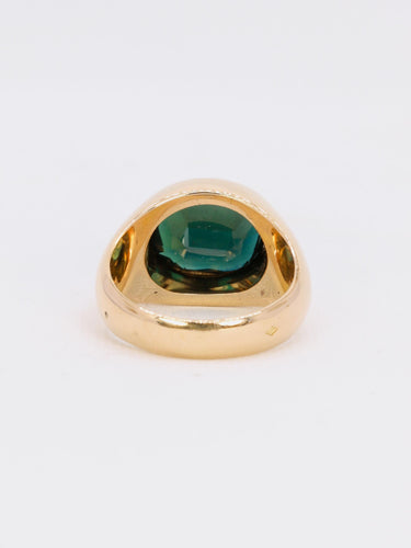 Bague 59.5 Bague jonc cocktail en or jaune 18 carats avec saphir ovale 58 Facettes 1087.14