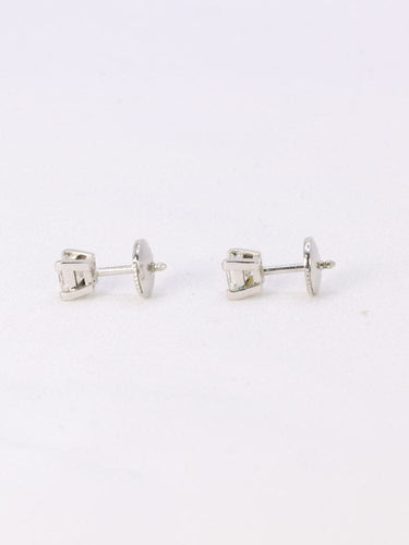 Boucles d'oreilles Boucles d'oreilles or blanc diamants taille princesse 0,5 ct 58 Facettes 1084.1
