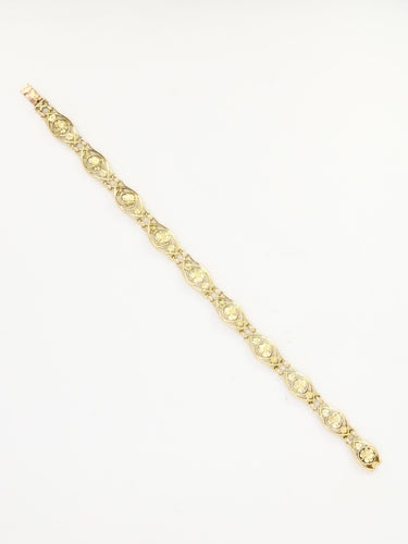 Bracelet Bracelet Art Nouveau chaine or jaune maille feuille de lierre 58 Facettes 1133.2