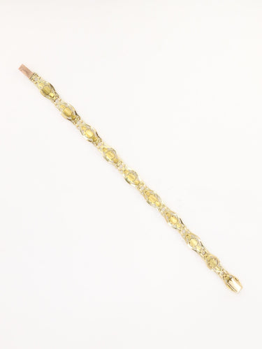 Bracelet Bracelet Art Nouveau chaine or jaune maille feuille de lierre 58 Facettes 1133.2