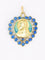 Pendentif BECKER Médaille Art Nouveau Coeur émail bleu 58 Facettes 1153.11
