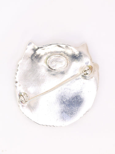 Broche JEAN COCTEAU Broche "Club des Amis des Chats" métal argenté 58 Facettes 1CA0000048/1