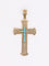 Pendentif Art Nouveau - Pendentif croix en or jaune 18 carats et turquoises 58 Facettes 1190.6