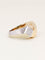 Bague 50 Fred - Bague bicolore en or jaune et or blanc 18k pavée de diamants 58 Facettes 1216.5
