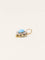 Pendentif Pendentif poire en or jaune 15k avec turquoise et diamants 58 Facettes 1115.3