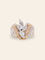 Bague 53.5 Bague fleur vintage en or blanc et rose 18 carats, diamants 58 Facettes 1211.9