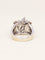 Bague 53.5 Bague fleur vintage en or blanc et rose 18 carats, diamants 58 Facettes 1211.9