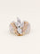 Bague 53.5 Bague fleur vintage en or blanc et rose 18 carats, diamants 58 Facettes 1211.9