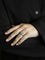 Bague 53.5 Bague fleur vintage en or blanc et rose 18 carats, diamants 58 Facettes 1211.9