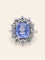 Bague 50 Bague marguerite vintage en or blanc 18 carats, saphir et diamants 58 Facettes 1CANNES